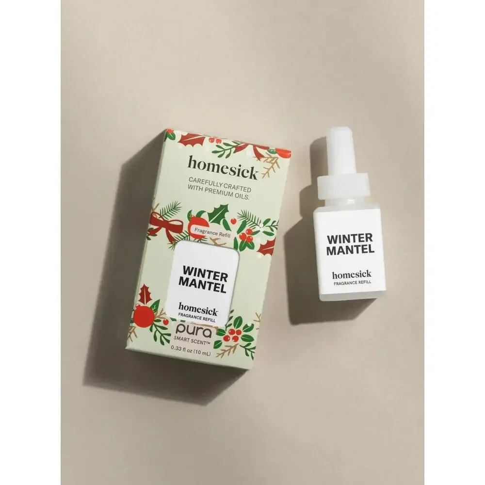Pura Homesick Fragrance Refill New Home + Winter Mantel 2 Pack 10ml